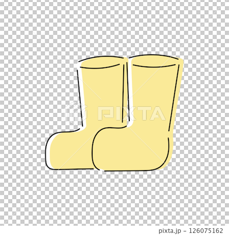 シンプルな長靴 126075162