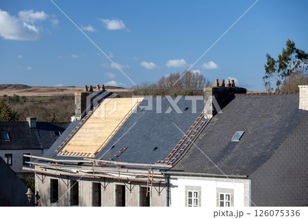 Replacing a slate roof Replacing a slate roof 126075336