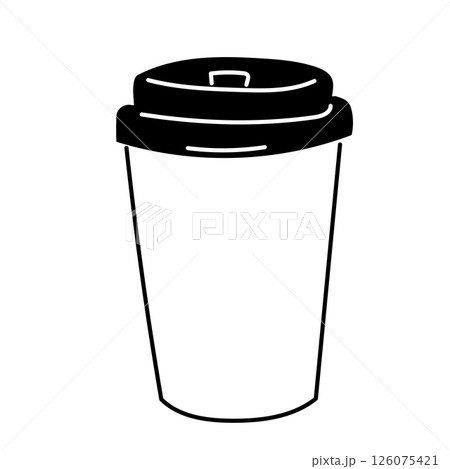 紙コップのテイクアウトコーヒーのイラスト 126075421