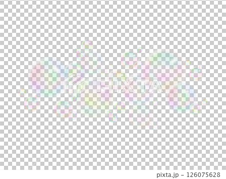 水彩手描きシャボン玉のワンポイント背景イラスト 126075628
