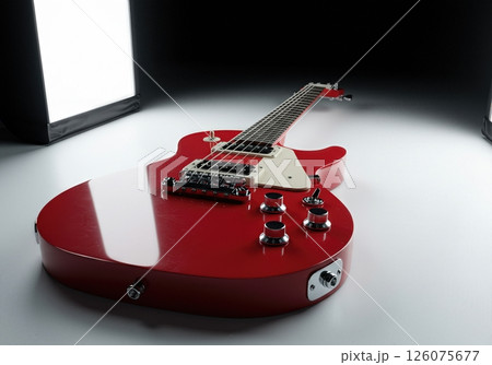 Professional Electric Guitar Closeup  High Resolution Musical Instrument Photography 126075677