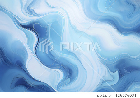 マーブル模様 白 水色 マーブル模様 白 水色 126076031