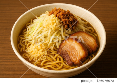 もやし山盛り極厚チャーシュー二郎系ラーメン もやし山盛り極厚チャーシュー二郎系ラーメン 126076078