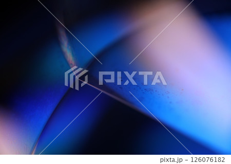 Deep blue liquid surface on black background, oil stains movement, bright chemistry, surreal background, blue sky colour, flat panels 126076182