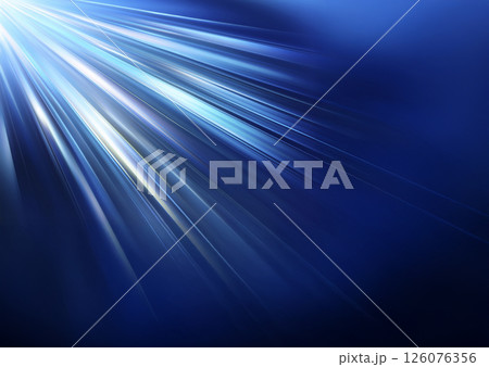 虹色の光が差し込む　青背景 126076356