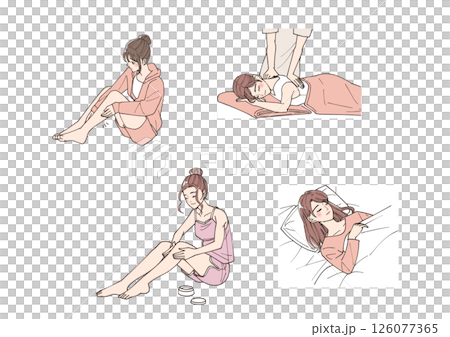 Illustration set for beauty and esthetics 126077365