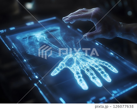 Medical technology concept with holographic interface 126077638