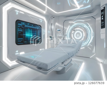 Medical technology concept with holographic interface 126077639