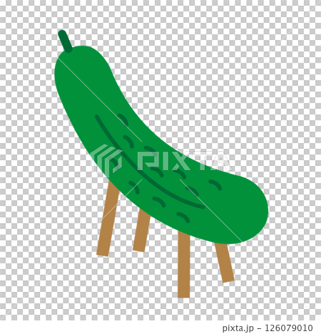 お盆の精霊馬のイラスト　きゅうり 126079010
