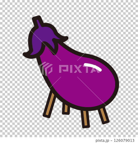お盆の精霊馬のイラスト　なす 126079013