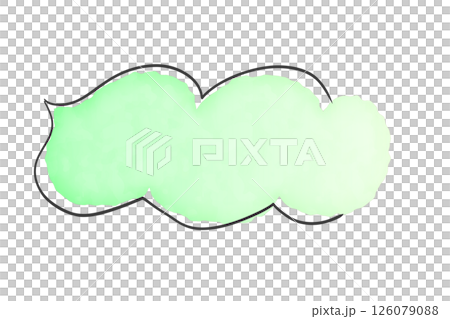 Green simple watercolor style speech bubble Green simple watercolor style speech bubble 126079088