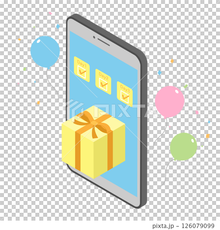 Login Bonus Isometric 126079099