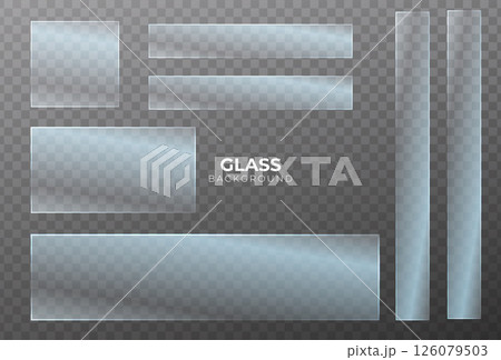 Realistic transparent glass Realistic transparent glass 126079503