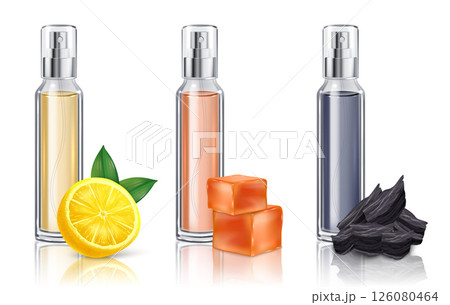 Realistic Perfume Bottle Element Set 126080464