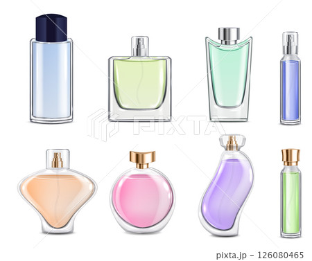 Realistic Perfume Bottle Shapes Collection Realistic Perfume Bottle Shapes Collection 126080465