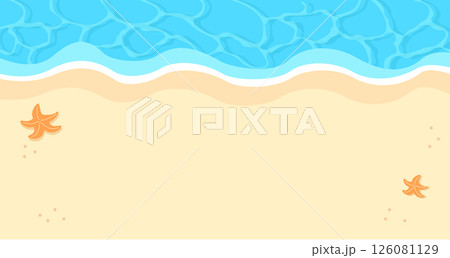 夏の海と砂浜の背景素材 夏の海と砂浜の背景素材 126081129