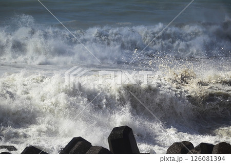 桂浜に打ち寄せる波 桂浜に打ち寄せる波 126081394