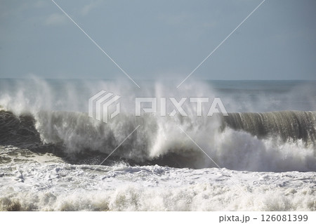 桂浜に打ち寄せる波 桂浜に打ち寄せる波 126081399