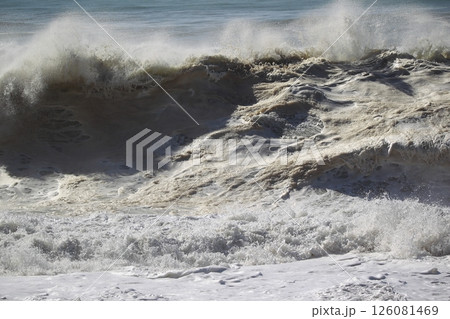 桂浜に打ち寄せる波 桂浜に打ち寄せる波 126081469
