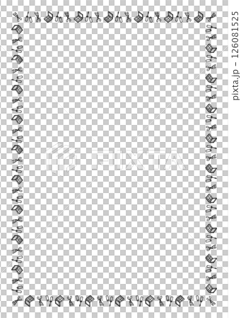 Simple hand-drawn cute cosmetic image square frame Simple hand-drawn cute cosmetic image square frame 126081525