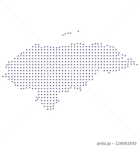 Honduras map dotted pattern design purple circle 126081930