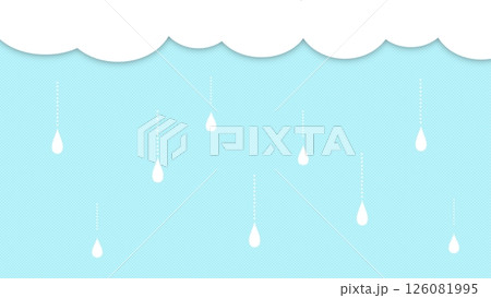 雲と雨のキュートな背景 126081995