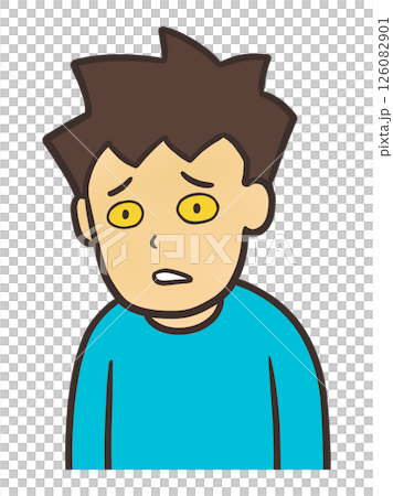 A man with a yellow face suffering from jaundice 126082901