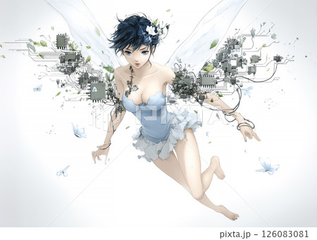 インダストリアルフェアリー 歯車の妖精のイラスト素材 インダストリアルフェアリー 歯車の妖精のイラスト素材 126083081