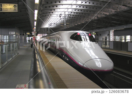 いわて沼宮内駅に停車中の東北新幹線E2系 いわて沼宮内駅に停車中の東北新幹線E2系 126083678