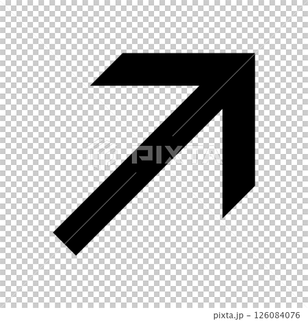 白色背景上的簡單黑色箭頭 126084076