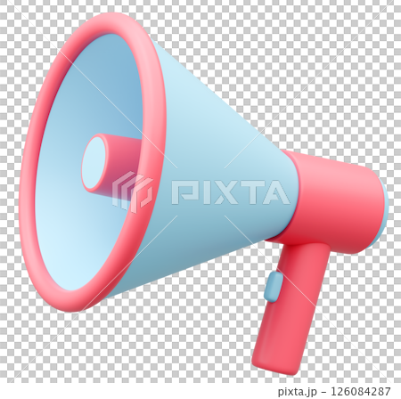 3D插圖_擴音器_彩色 126084287