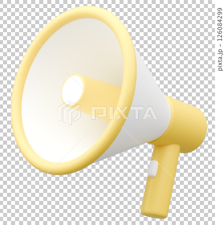 3D illustration_Megaphone_Yellow 126084299