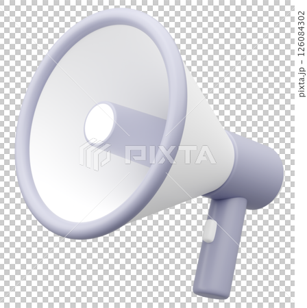3D插圖_擴音器_灰色 3D插圖_擴音器_灰色 126084302