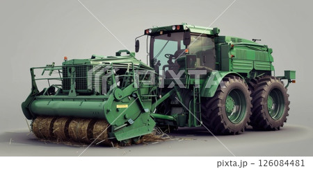 Green Agricultural Machine with Large Tires 126084481