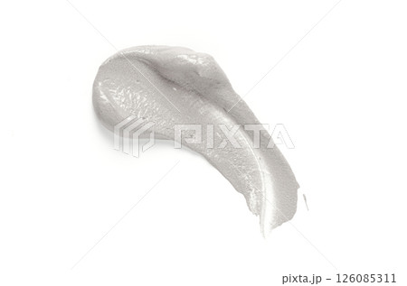 A sample of cosmetic clay for a body or face mask. White background A sample of cosmetic clay for a body or face mask. White background 126085311