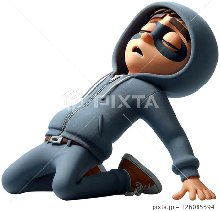 3D Villain, thief cartoon, Male villain Cartoon, Villain Character 126085394