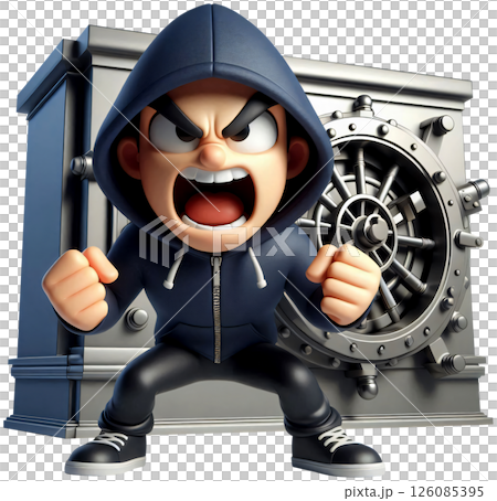 3D Villain, thief cartoon, Male villain Cartoon, Villain Character 126085395
