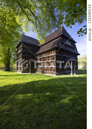 Ancient wooden church of Hronsek, UNESCO site, Slovakia Ancient wooden church of Hronsek, UNESCO site, Slovakia 126086016