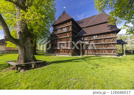 Ancient wooden church of Hronsek, UNESCO site, Slovakia Ancient wooden church of Hronsek, UNESCO site, Slovakia 126086017