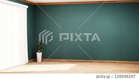 Green Modern room interior wabisabi style and sofa and decoration japanese.3D rendering Green Modern room interior wabisabi style and sofa and decoration japanese.3D rendering 126086267