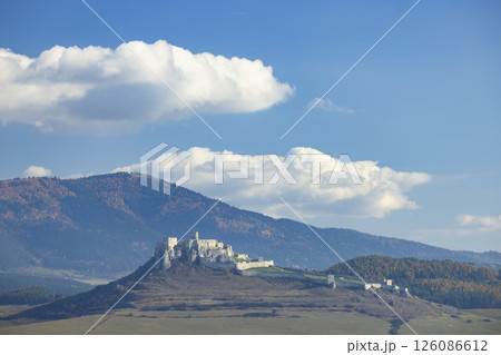 Majestic Spis Castle Overlooking Slovak Landscape 126086612
