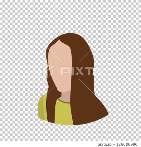 3D Isometric Flat  Set of Women Hairstyles. Item 8 126086990