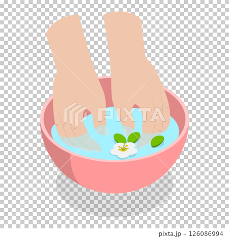 3D Isometric Flat Illustration of Spa Manicure. Item 3 3D Isometric Flat Illustration of Spa Manicure. Item 3 126086994