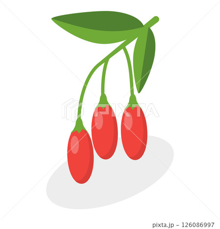 3D Isometric Flat Set of Berries. Item 11 3D Isometric Flat Set of Berries. Item 11 126086997