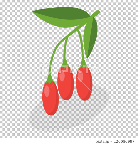 3D Isometric Flat  Set of Berries. Item 11 126086997