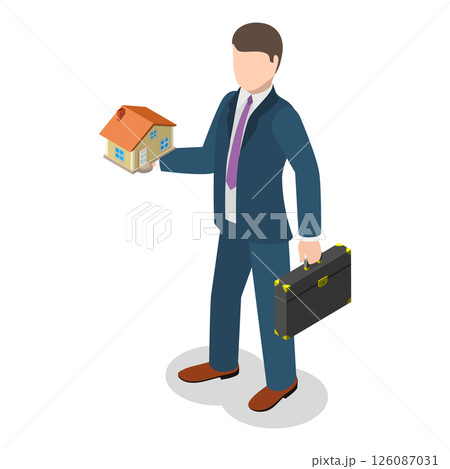 3D Isometric Flat Illustration of Real Estate. Item 3 3D Isometric Flat Illustration of Real Estate. Item 3 126087031