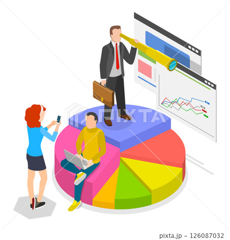 3D Isometric Flat  Illustration of Web Project And Applications. Item 2 126087032