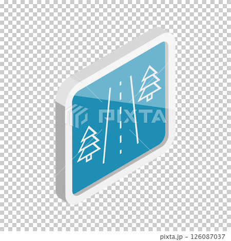 3D Isometric Flat  Set of Highway Icons. Item 10 126087037