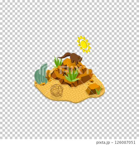 3D Isometric Flat  Illustration of Wildlife Fauna. Item 3 126087051