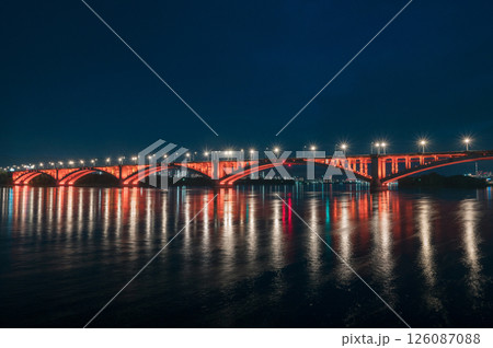 Communal bridge in Krasnoyarsk Communal bridge in Krasnoyarsk 126087088